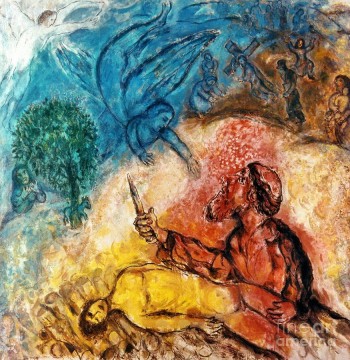 El sacrificio de Isaac contemporáneo Marc Chagall Pinturas al óleo